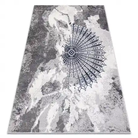 Tappeto ALLURE 5715 Astrazione - Strutturale, elegante, glamour grigio chiaro / blu scuro