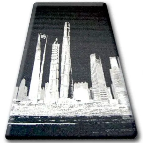 TAPPETO DI SPAGO SIZAL FLOORLUX 20240 nero / argento