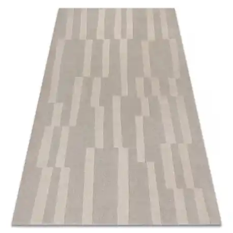 Tappeto in lana TEXTURA 488.17.LA110 OSTA - Geometrica strutturale grigio / beige
