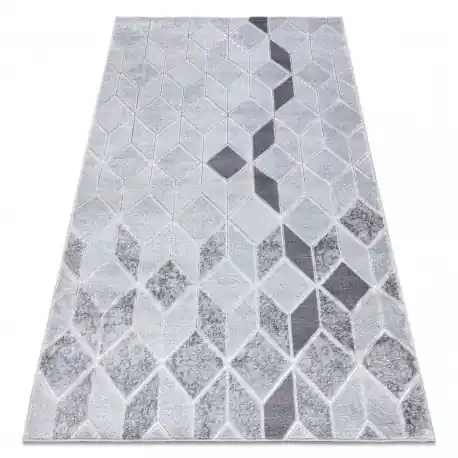 Tappeto MEFE moderno B400 Cubo, geometrico 3D - Structural due livelli di pile grigio