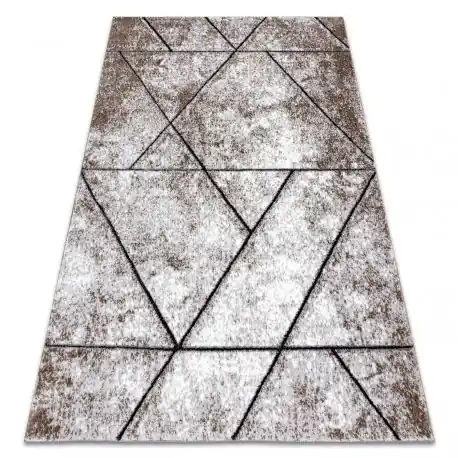Tappeto moderno COZY 8872 Wall, geometrico, triangoli - Structural due livelli di pile maro
