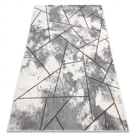 Tappeto NOBLE moderno 1518 67 Vintage, geometrico - Structural due livelli di pile crema / grigio