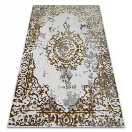 Tappeto ALLURE 1961 Ornamento, telaio - Strutturale, elegante, glamour oro / bianco