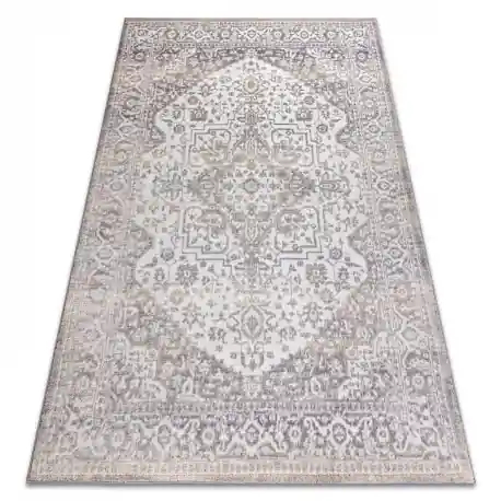 Tappeto AURA J2818 grigio / beige chiaro - Cornice, ornamento, strutturale, moderno