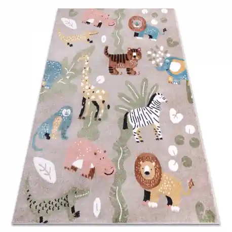 Tappeto FUN Africa per bambini, animali beige