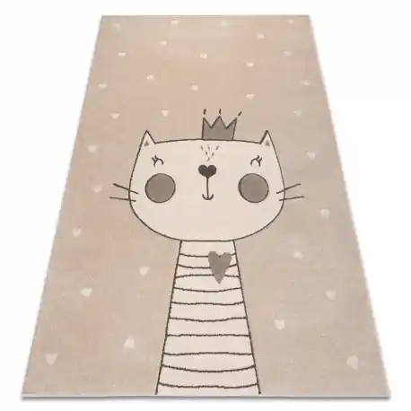 Tapis KIDDO 6106 crème gattino, corona pour enfants, sensoriel