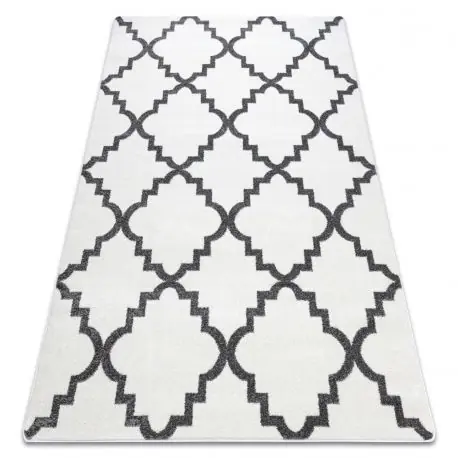 Tappeto SKETCH - F343 crema/grigio marocco trifoglio trellis