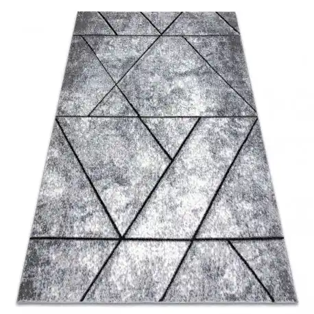 Tappeto moderno COZY 8872 Wall, geometrico, triangoli - Structural due livelli di pile grigio / blu