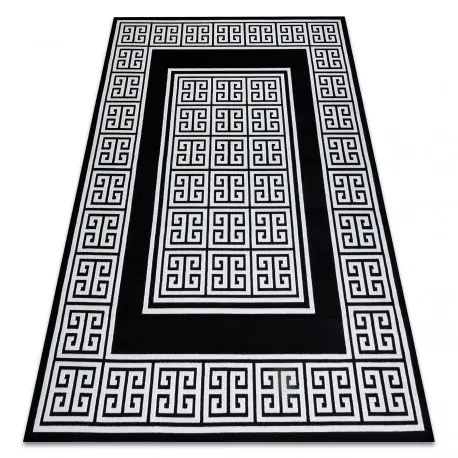 Tappeto GLOSS moderno 6776 85 elegante, telaio, greco nero / avorio