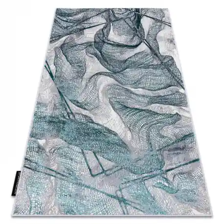 Tappeto DE LUXE moderno 621 rete da pesca - Structural grigio / verde