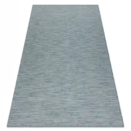 Tappeto SIZAL PATIO 3069 Traliccio marocchino tessuto piatto - blu acqua