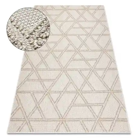 Tappeto JERSEY 19241 beige - Rombi, geometrico strutturali, loop BOHO