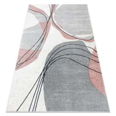 Tappeto FUSION 5868 bianca / rosa scuro - Linee, moderno, astratto