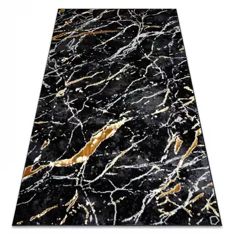 Tappeto ALLURE 1963 Marmo - Strutturale, elegante, glamour nero / oro