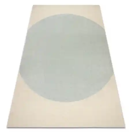 FLUX 461.10.AE500 tappeto in lana OSTA - Geometrico, strutturale, loft blu / crema