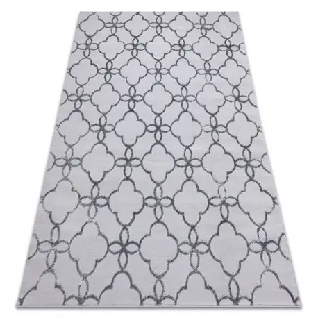 Tappeto MEFE moderno 8504 Traliccio, fiori - Structural due livelli di pile grigio scuro