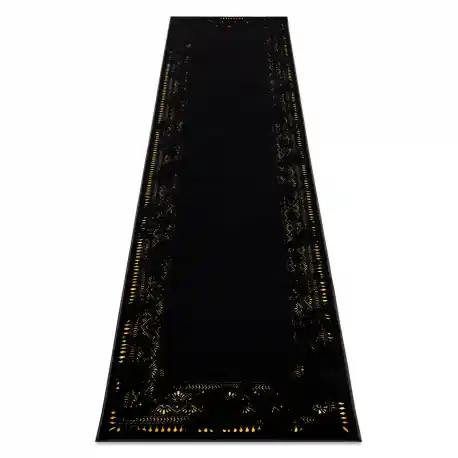 Tappeto, tappeti passatoie GLOSS moderno 408C 86 Telaio elegante, glamour, art deco nero / oro