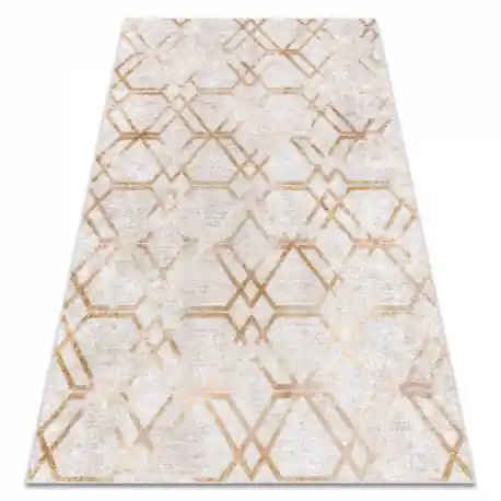 Tappeto lavabile MIRO 51805.804 Geometrico, reticolo antiscivolo - oro