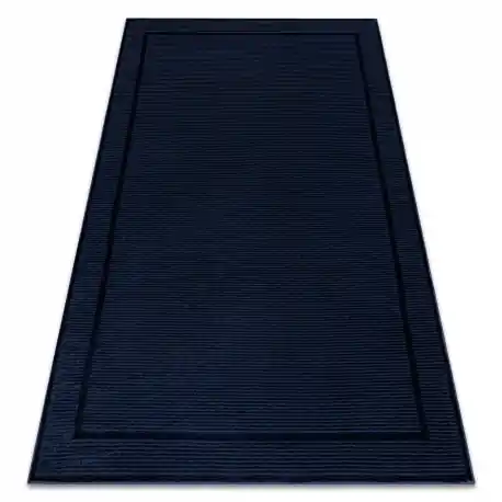 Tappeto AURA J2659A blu scuro - Cornice, linee strutturale, moderno