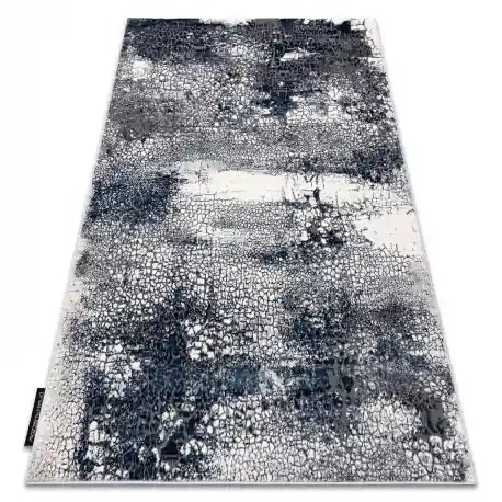 Tappeto DE LUXE moderno 528 Astrazione - Structural crema / blu scuro