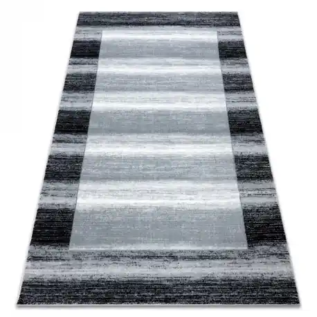 Tappeto ARGENTO - W9557 Telaio, vintage, linee grigio