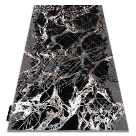 Tappeto DE LUXE moderno 622 Astrazione - Structural grigio / oro