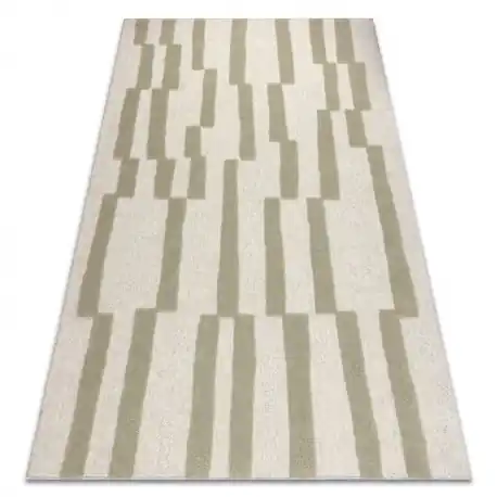 FLUX 461.109.SA400 tappeto in lana OSTA - Geometrico, strutturale, loft beige / verde