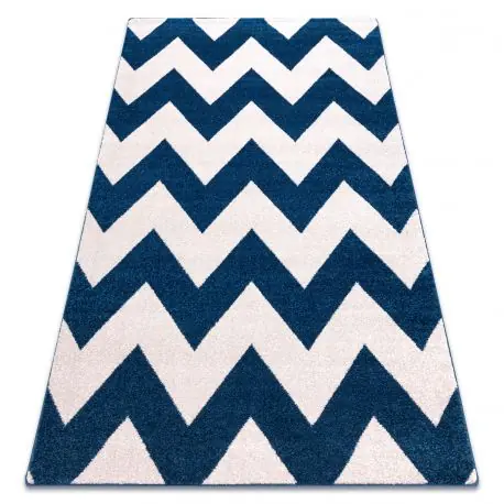 Tappeto SKETCH - FA66 blu/bianco - Zigzag