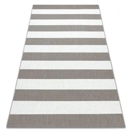 Tappeto SIZAL FLAT 48644686 Strisce bianca beige