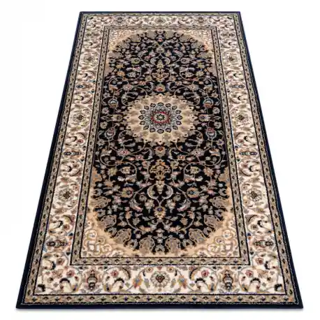Tappeto in lana NAIN Rosone, telaio 7177/51011 beige / nero