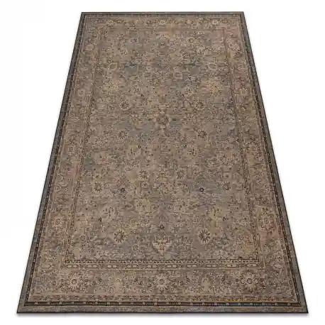 Tappeto in lana ANTIGUA 518 74 JG900 OSTA - Fiori, struttura, tessitura piatta marrone