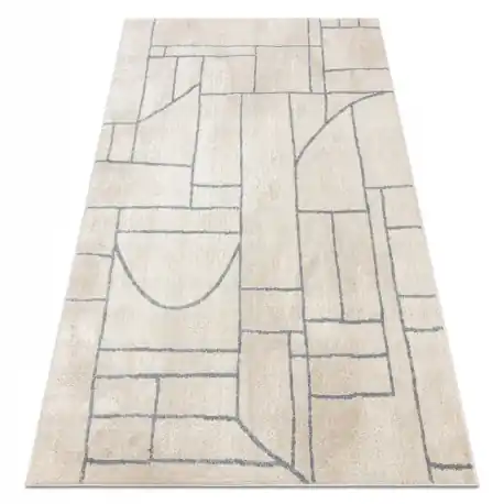 Tappeto FUSION 0806 crema / grigio chiaro - Geometrico, moderno, astratto