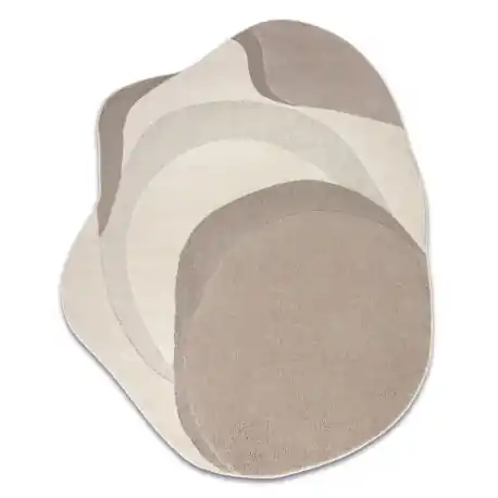 Tappeto DUNE 8085 SHAPE crema / beige – Astrazione, struttura, forma irregolare