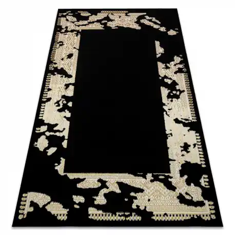 Tappeto ALLURE 1965 Cornice - Strutturale, elegante, glamour nero / oro