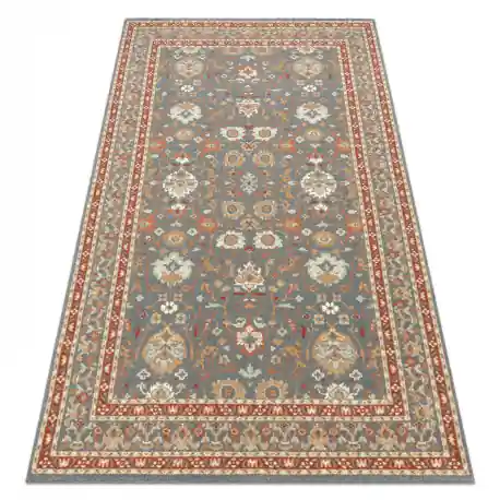 Tappeto in lana SOHO 477.26.LA500 OSTA Ornamento, cornice naturale blu / terracotta