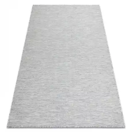 Tappeto SIZAL PATIO 3069 marocco trifoglio Trellis tessuto piatto grigio / beige