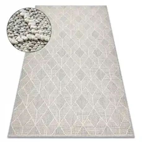 Tappeto JERSEY 19231 grigio - Geometrico strutturali, loop BOHO