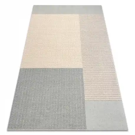 FLUX 461.9.AE500 tappeto in lana OSTA - Geometrico, strutturale, loft blu / crema
