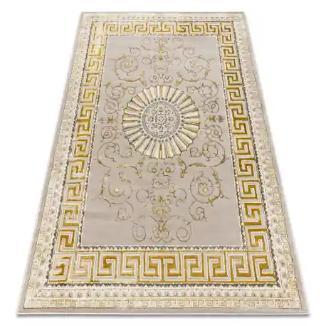 BLISS Z160AZ147 tappeto beige scuro / oro - Cadre, greco, esclusivo, strutturale