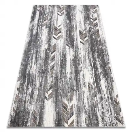 Tappeto NOBLE moderno 9732 47 Spina di pesce, vintage - Structural due livelli di pile grigio / beige