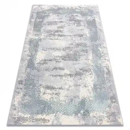 Tappeto CORE A004 Frame, ombreggiato - strutturale, due livelli di pile, avorio / grigio / blu