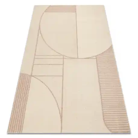 FLUX 461.14.AE200 tappeto in lana OSTA - Geometrico, strutturale, loft beige / rosa