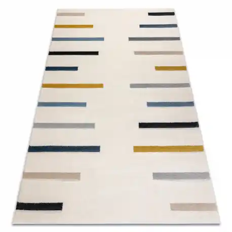 Tapis KIDDO 1465 bianca / grigio chiaro, geometrico, linee pour enfants, sensoriel