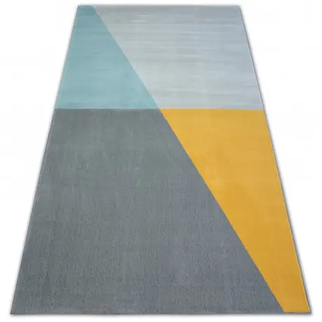 Tappeto SCANDI 18487/572 - TRAPEZIO TRAPEZI grigio oro turchese