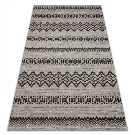 TAPPETO DI SPAGO SIZAL FLOORLUX 20510 argento / nero