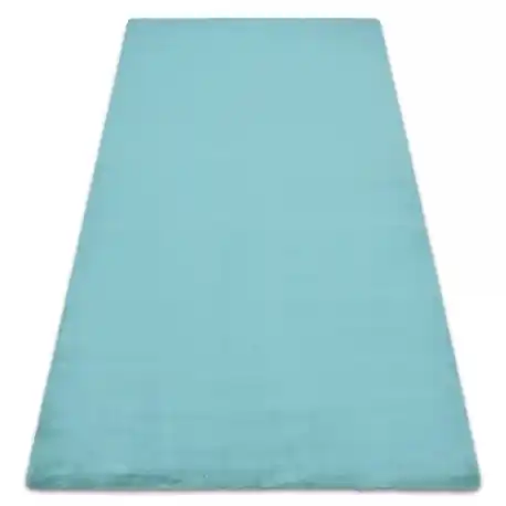 Tappeto BUNNY aqua blu IMITAZIONE PELLICCIA DI CONIGLIO