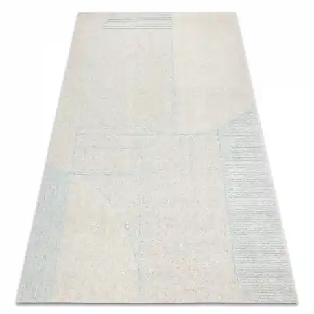 FLUX 461.14.AE120 tappeto in lana OSTA - Geometrico, strutturale, loft grigio / blu