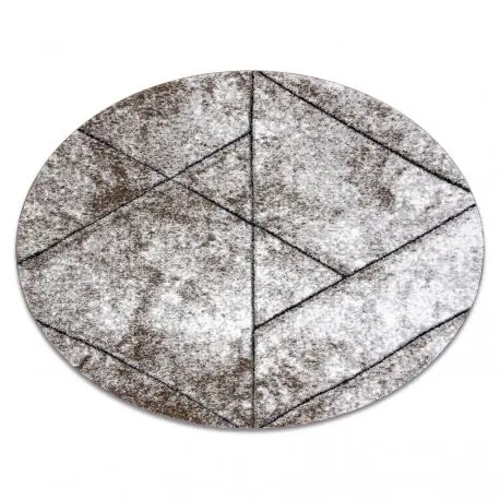 Tappeto moderno COZY 8872 Cerchio Wall, geometrico, triangoli - Structural due livelli di pile maro