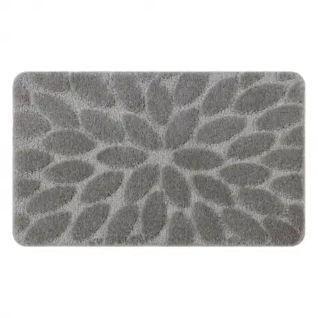 Tappeto da bagno SUPREME STONES, pietre, antiscivolo, morbido - grigio