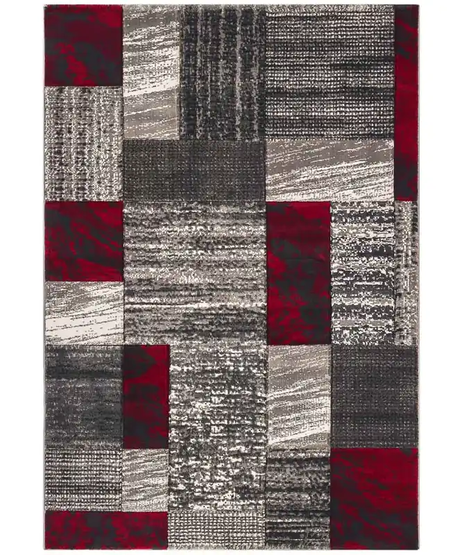 Tappeto Bueno 0242 Grigio Rosso